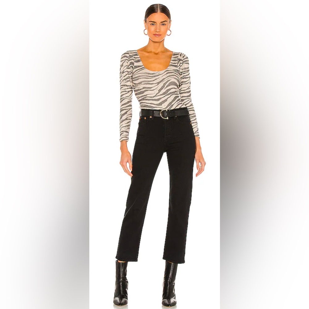 Levi's High Rise Straight Crop Jeans - Black